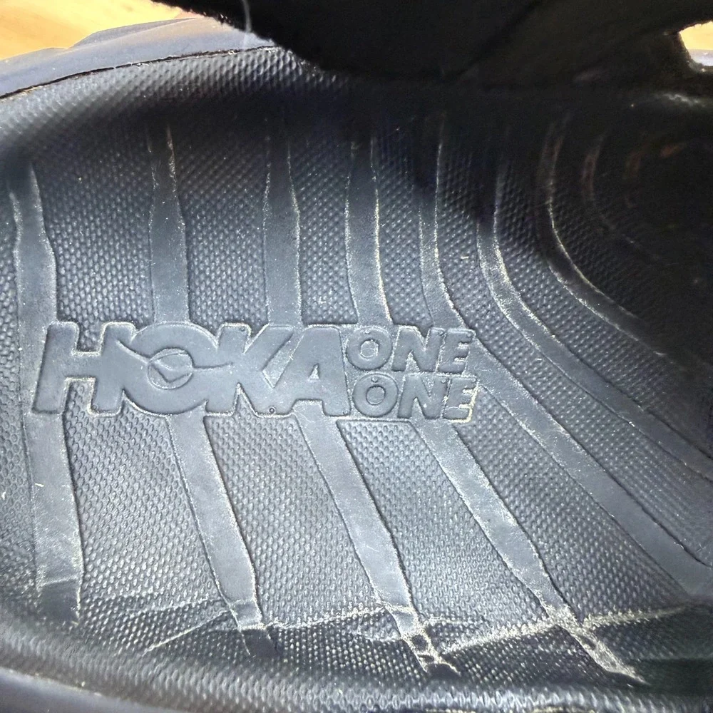 HOKA One One Hopara Sandals Womens 8.5 Black Outdoor Sport Comfort Walking